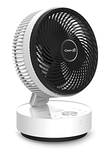 Clean Air Optima CA-404 - Design Zirkulator Ventilator mit Ionisator - Ultraleise automatische Schlafmodus <10dB(A) - Luftgeschwindigkeit bis 7 m/s und Luftdurchsatz: bis 660 m³/h (White) von Clean Air Optima