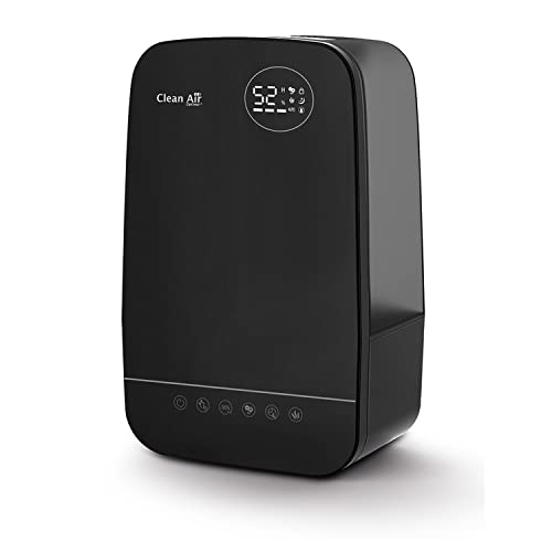 Clean Air Optima CA-606 Luftbefeuchter mit Ioniser und Aromatherapie – Luftbefeuchtungskapazität max. 480 ml/h – Wassertank Kapazität 5,5 Liter – geeignet für Räume bis zu 65 m²/160 m³ (schwarz) von Clean Air Optima