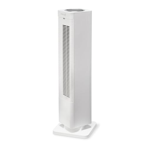Clean Air Optima CA-904W - Design Heizlüfter - Heizen und kühlender Brise - Heizung: 1000/2000 Watt - Digitaler Thermostat 15-35°C - Oszillation 80º - Geeignet für Räume bis 40m²/100 m³ (Weiß) von Clean Air Optima
