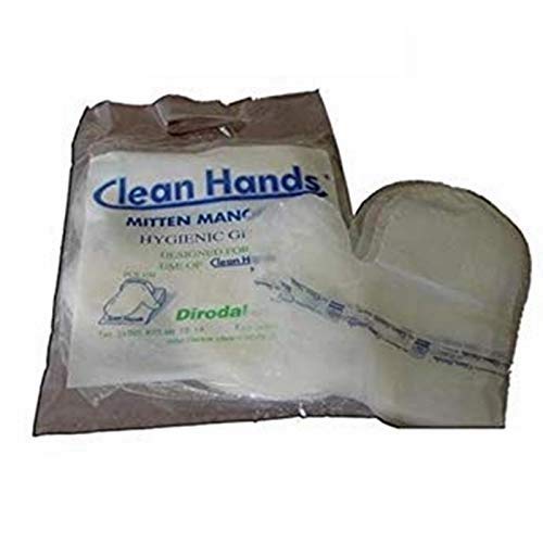 Clean hands Hygienische Handschuhe, 100 Stück, Griff HACCP, für Lebensmittelverarbeitung, ideal für Bäckerei, Supermarkt, Obst und Gemüse, aus widerstandsfähigem Polyethylen 40 my CLEAN HANDS von Clean Hands