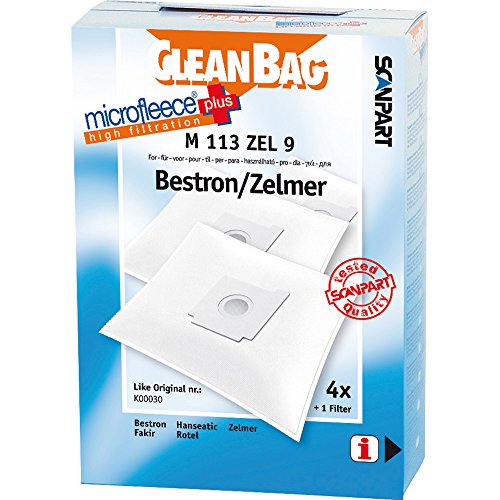 CleanBag M 113 ZEL 9 Staubbeutel, wie Original: K 00030, Inhalt: 4 Staubsaugerbeutel + 1 Universalfilter CleanBag M 113 ZEL 9 Staubbeutel, wie Original: K 00030, Inhalt: 4 Staubsaugerbeutel + 1 Universalfilter von Cleanbag