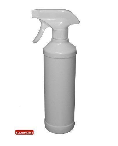 24 Stück PE Rundflasche 500 ml mit Trigger - Sprühkopf Sprüher Zerstäuber Rundflasche Leerflasche Plastikflasche Kunststoffflasche Flasche Flaschen Flaschenpaket Paket Teile Sprühkopf Sprühvorrichtung von CleanPrince