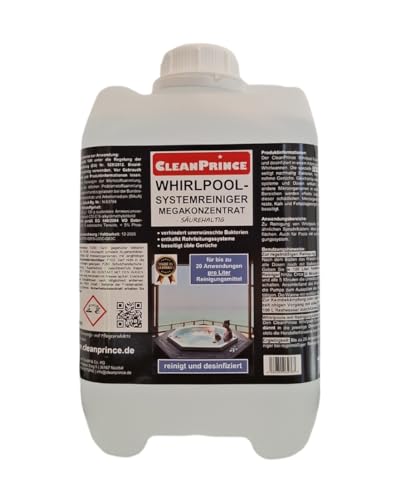 5 Liter Whirlpoolreiniger | Konzentrat Reinigungsmittel Systemreiniger Sprudelbad Whirlpools Whirlwannen Wannen von CleanPrince