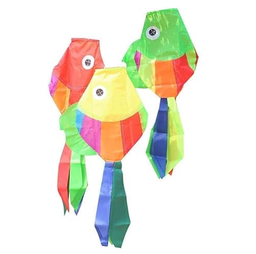 Bunter Regenbogen - Fisch Windspiel 75 cm x 35 cm, Nylon, hängend Windsack Windspiel Deko Garten Fisch Karpfen Lampion von CleanPrince