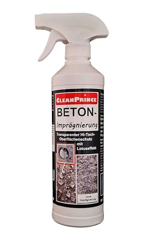 CleanPrince 500 ml Beton-Imprägnierung | versiegelt Beton mit Lotuseffekt | Oberflächen-Betonimprägnierung von CleanPrince