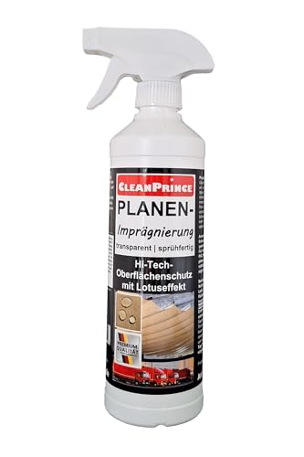CleanPrince 500 ml Planen-Imprägnierung | versiegelt Planen mit Lotuseffekt | Schutz vor Stockflecken und Schmutz von CleanPrince