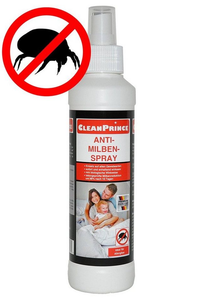 CleanPrince Anti-Milben-Spray Bett- & Hausstaubmilben Reinigungsspray (Bettwanzen Bettmilben) von CleanPrince