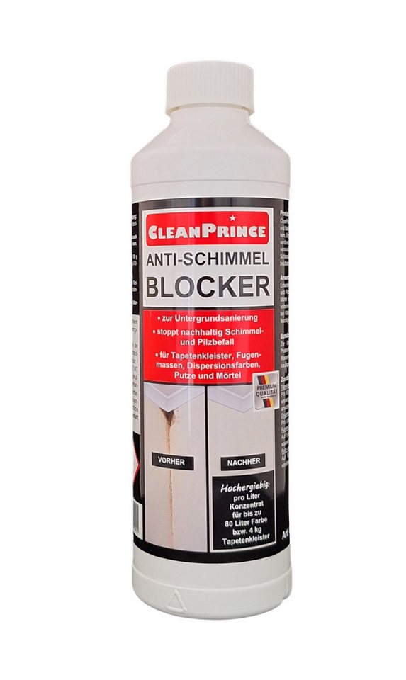 CleanPrince Anti-Schimmel-Blocker, Zusatz in Farbe oder Leim, Schimmelschutz Schimmelentferner (pilz- und bakterienhemmendes Flüssigadditiv) von CleanPrince