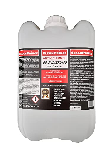 CleanPrince Anti Schimmel Grundierung 10 Liter | Schimmelgrundierung Schimmelschutz Schimmelimprägnierung von CleanPrince