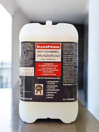 CleanPrince Anti Schimmel Grundierung 5 Liter | Schimmelgrundierung Schimmelschutz Schimmelimprägnierung von CleanPrince