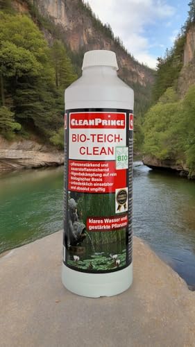 CleanPrince Bio Teich-Clean 500 ml | Teichcleaner Teichreiniger Naturprodukt Wasserklar klären reinigen Teich ökologisch natürlich | ungiftig für Fische | Starke Pflanzen von CleanPrince