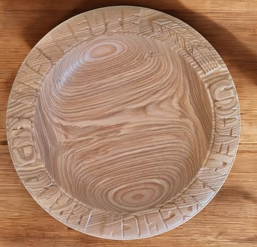 CleanPrince Brotteller ca. 30-32 cm Kirsche handgeschnitzt, UNSER TÄGLICH BROT GIB UNS HEUTE und einer BROTÄHRE Holzteller CleanPrince Brotteller ca. 30-32 cm Kirsche handgeschnitzt, UNSER TÄGLICH BROT GIB UNS HEUTE und einer BROTÄHRE Holzteller von CleanPrince