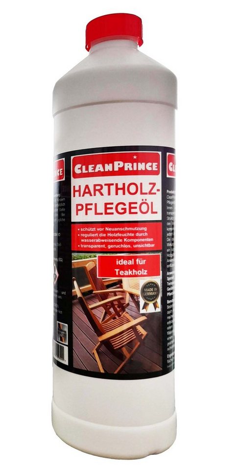 CleanPrince Hartholzöl Hartholz Öl Pflege Teak transparent Holzöl von CleanPrince