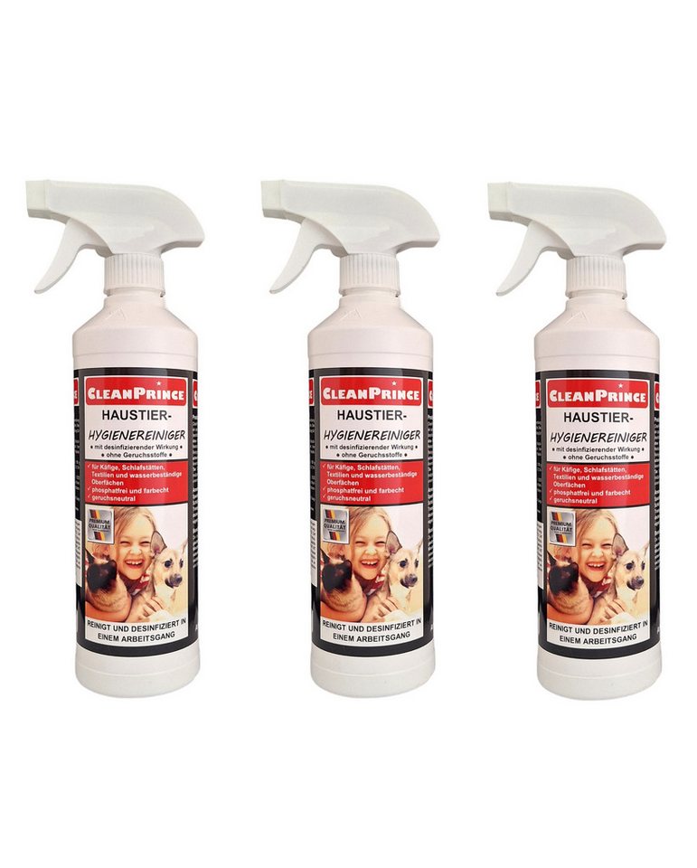 CleanPrince Haustier Hygiene Reiniger, Hasenstall Tierboxen Katzentoilette Oberflächen-Desinfektionsmittel (Reinigungsmittel) von CleanPrince