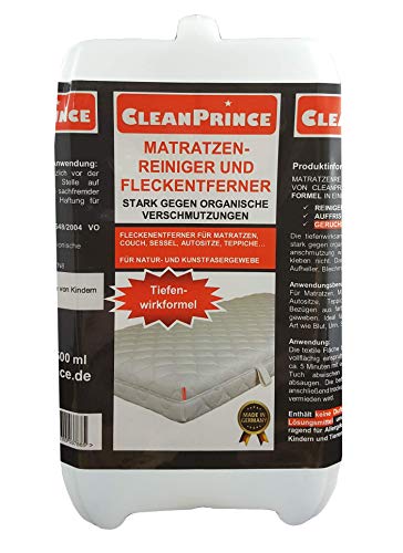 CleanPrince Matratzenreiniger 10 Liter Matratzenreinigungsmittel Matratzen-Reiniger Betten Matratzenschoner Hotel Gastro Konzentrat Reinigungsmittel Naturfasern Kunstfasern von CleanPrince