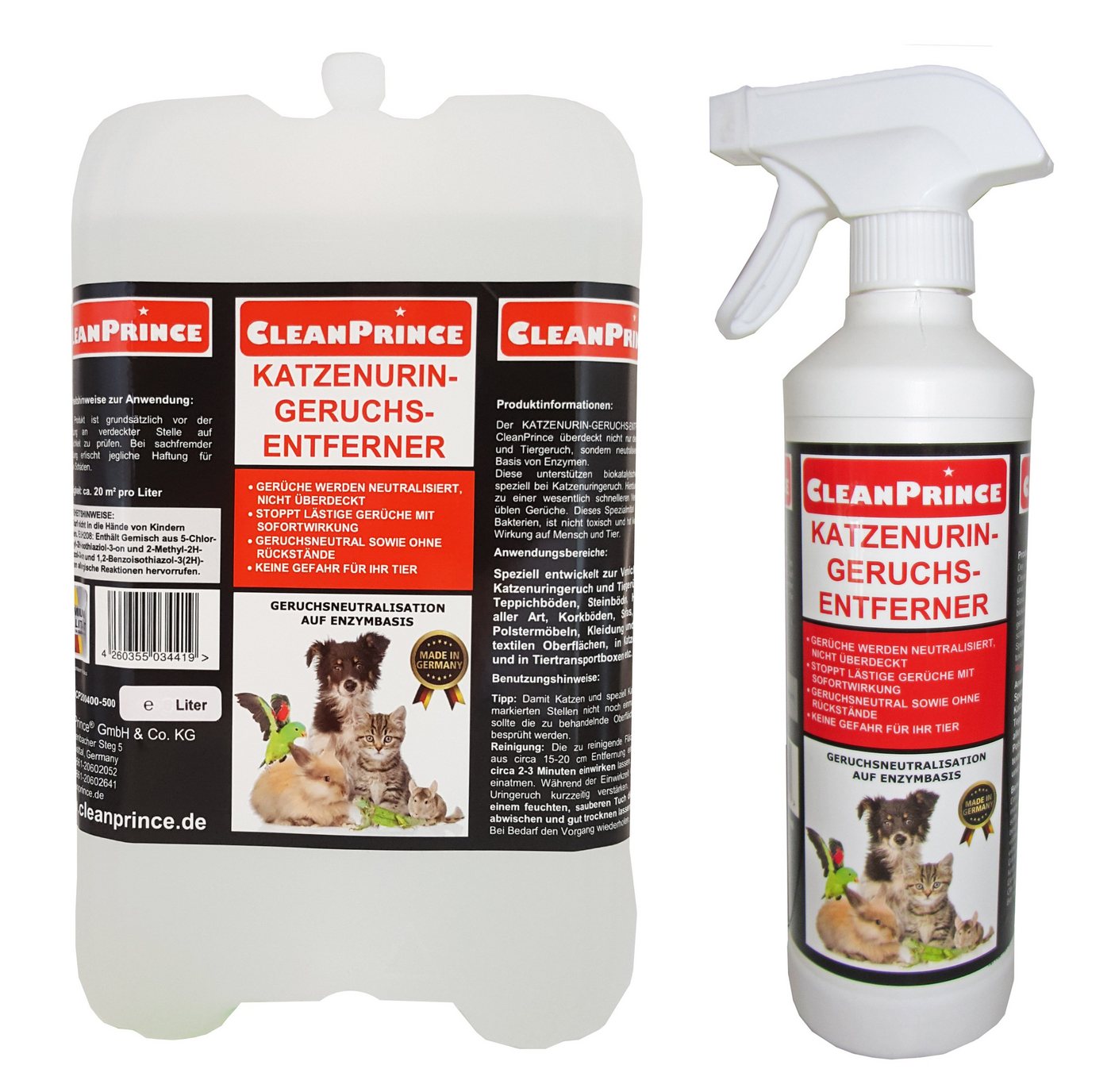 CleanPrince Raumduft Katzenurin-Geruchsentferner auf Enzymbasis von CleanPrince