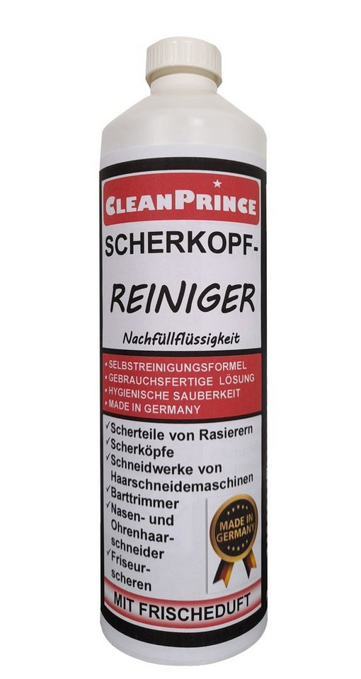 CleanPrince Scherkopfreiniger Reinigungsmittel für Rasierer und Scherköpfe Elektrorasierer Reinigungslösung von CleanPrince