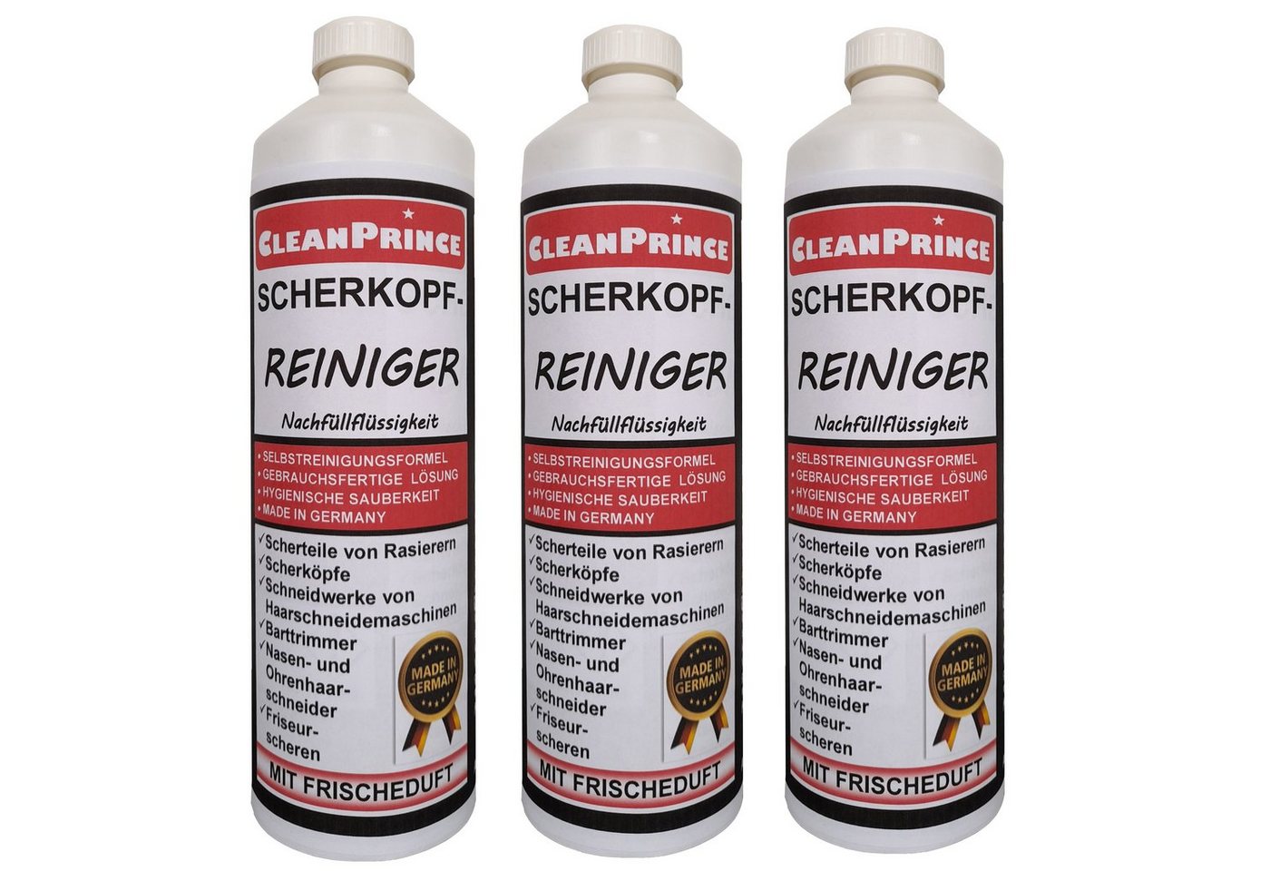 CleanPrince Scherkopfreiniger Reinigungsmittel für Rasierer und Scherköpfe Elektrorasierer Reinigungslösung von CleanPrince