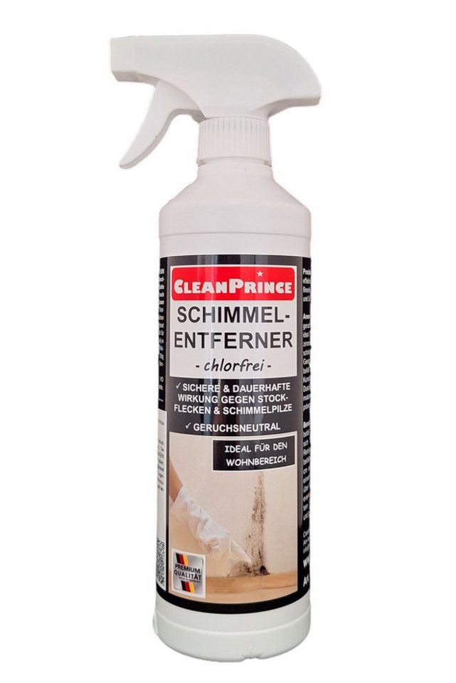 CleanPrince Schimmelentferner chlorfrei, für Innenräume CP500010 Schimmelentferner (auf Tapeten, Putz, Wänden) von CleanPrince