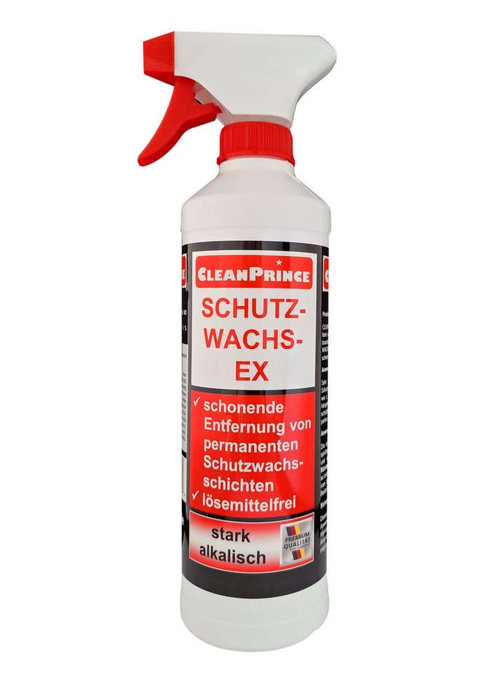 CleanPrince Schutzwachs Ex, löst und entfernt Wachsschichten Sprühreiniger (Entfernt Schutzwachs auf metallischen Oberflächen) von CleanPrince