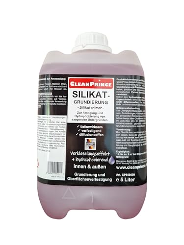 Silikatgrundierung Silikatprimer 5 Liter | Grundierung und Verkieselung mit dem Untergrund für innen und außen | Festigung und Hydrophobierung von saugenden Untergründen. Silikatgrundierung Silikatprimer 5 Liter | Grundierung und Verkieselung mit dem Untergrund für innen und außen | Festigung und Hydrophobierung von saugenden Untergründen. von CleanPrince