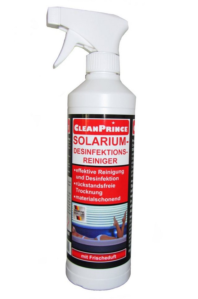 CleanPrince Solariumreiniger CP400500, Reinigung & Desinfektion materialschonend Oberflächen-Desinfektionsmittel (reinigt und desinfiziert) von CleanPrince
