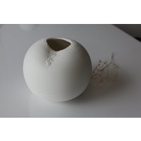 Weiße Porzellan Vase/Handgemachte Innendekor Einzigartige von CleanandClay
