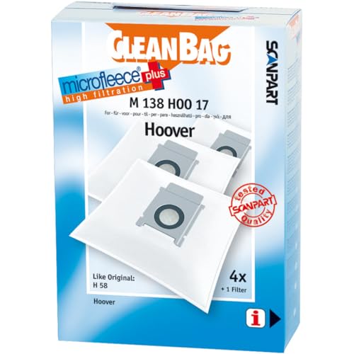 CleanBag M 138 HOO 17 Staubbeutel, passend für H 58, H 63, Weiß von Cleanbag
