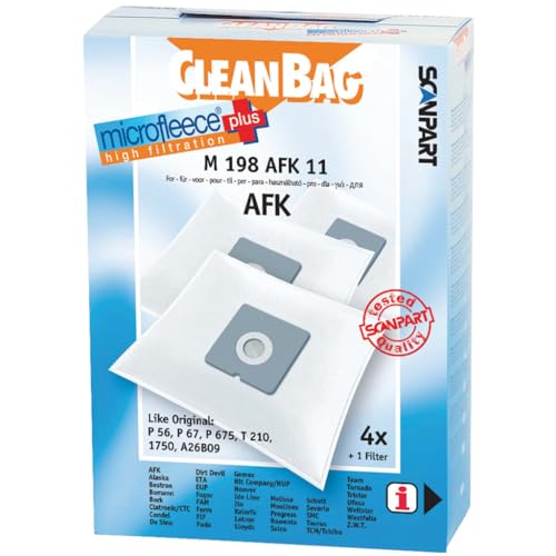 CleanBag M 198 AFK 11 Staubbeutel, wie Original: P 56 / P 67 / P 675, T 210, 1750, Inhalt: 4 Staubsaugerbeutel + 1 Universalfilter, White CleanBag M 198 AFK 11 Staubbeutel, wie Original: P 56 / P 67 / P 675, T 210, 1750, Inhalt: 4 Staubsaugerbeutel + 1 Universalfilter, White von Cleanbag