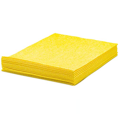 CleaningBox® MicroNet Mikrofaser Wischtücher Putztücher Reinigungstücher Lappen für Reinigung + Hygiene I 10er Packung I gelb 40x30 cm von Cleaning Box