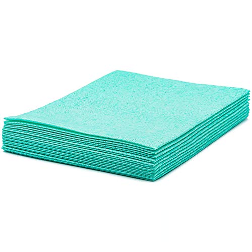 CleaningBox® MicroNet Mikrofaser Wischtücher Putztücher Reinigungstücher Lappen für Reinigung + Hygiene I 10er Packung I grün 40x30 cm von Cleaning Box