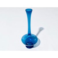 Vintage Blue Gdr Gourd Glass Vase/Mid-Century Decor 1960S von CleaningOutOurChaos