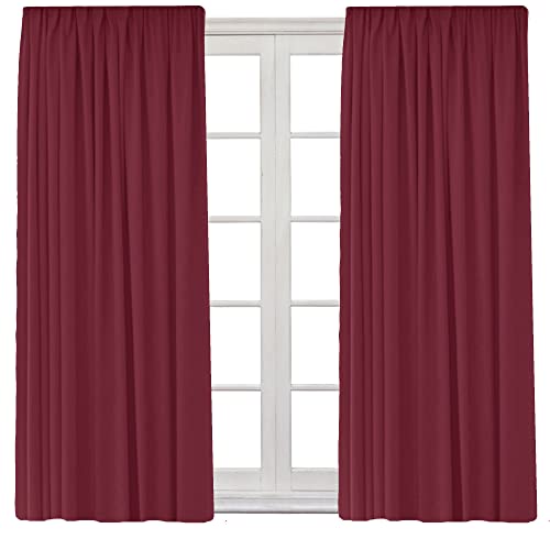 Cleanlevel EST 2016 2 Stück Vorhänge Verdunkelungsvorhänge 140x245cm Blickdicht - Kräuselband Gardinen Vorhang Verdunkelungsgardine Wohnzimmer Schlafzimmer Kälteschutz (2, Bordeaux) von Cleanlevel EST 2016
