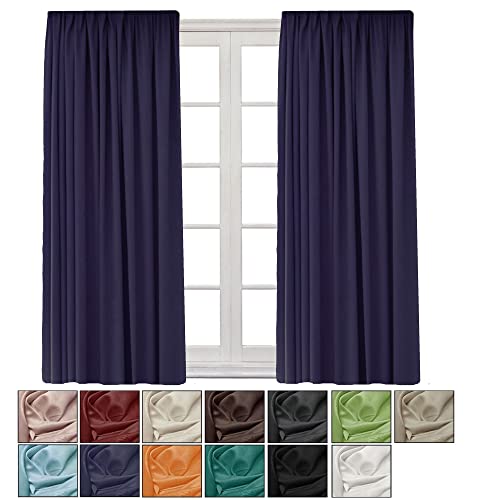 Cleanlevel Verdunkelungsvorhang (2er Set) 140x245 cm – Vorhang Blickdicht mit Kräuselband – Vorhang Verdunkelung mit Hitzeschutz & Kälteschutz von Cleanlevel EST 2016