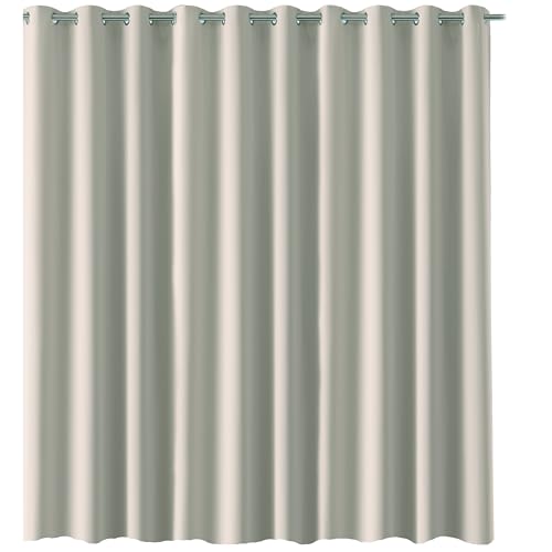 Cleanlevel EST 2016 Vorhänge Vorhang Gardine Verdunkelungsvorhang Vorhang Gardinen Übergröße mit Ösen Ösengardine Thermovorhang Blickdicht 300cm (B) x 245 (L) (Creme Öse) von Cleanlevel EST 2016