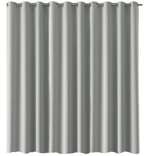 Cleanlevel EST 2016 Vorhänge Vorhang Gardine Verdunkelungsvorhang Vorhang Gardinen Übergröße mit Ösen Ösengardine Thermovorhang Blickdicht 300cm (B) x 245 (L) (Hellgrau Öse) von Cleanlevel EST 2016