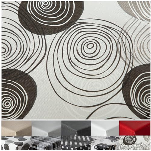 Wachstuchtischdecke Tischdecke abwaschbar PVC Plastik-Tischdecken Gartentischdecke RUND OVAL ECKIG Rechteckig Outdoor Wachs Tafeldecke (Circle, Eckig 130x220cm) von Cleanlevel EST 2016