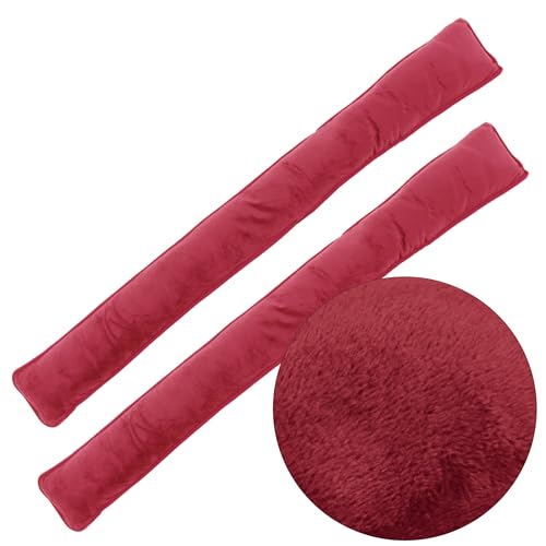 Zugluftstopper mit Microfaserbezug Türbodendichtung Türdichtung Fensterdichtung Türwindstopper Windstopper (Bordeaux, 2er) von Cleanlevel EST 2016