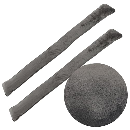 Zugluftstopper mit Microfaserbezug Türbodendichtung Türdichtung Fensterdichtung Türwindstopper Windstopper (Grau, 2er) von Cleanlevel EST 2016