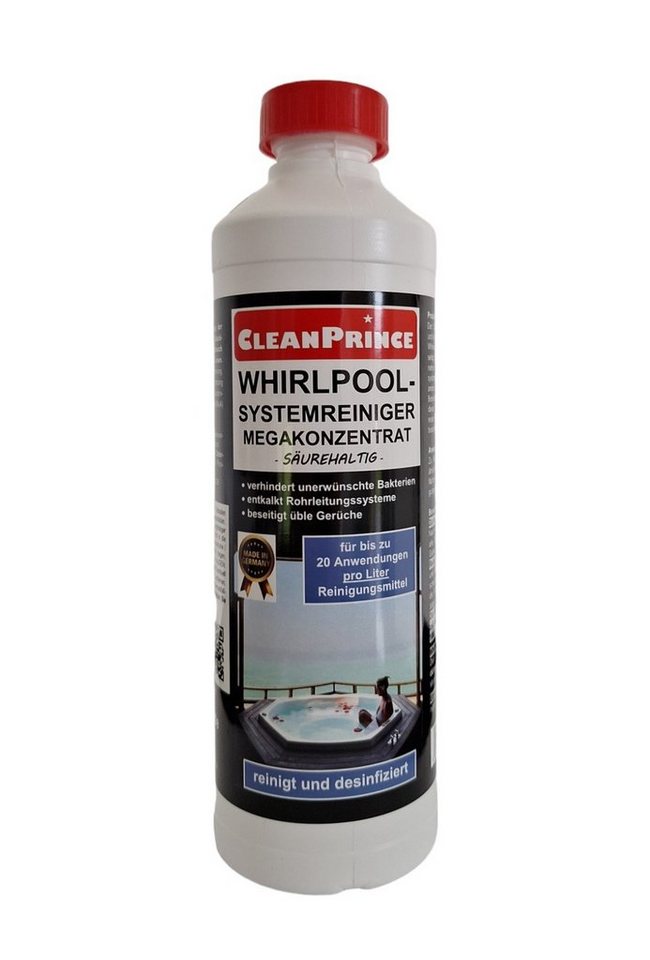 CleanPrince Whirlpoolreiniger Systemreiniger 500 ml Reinigungskonzentrat (reinigt und desinfiziert in einem Arbeitsgang) von Cleanprince