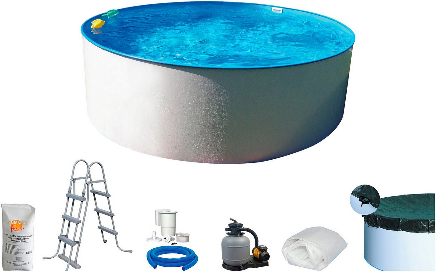 Clear Pool Rundpool (Set), 7-tlg., Sandfilter SF122, ØxHöhe: 350x120 cm von Clear Pool