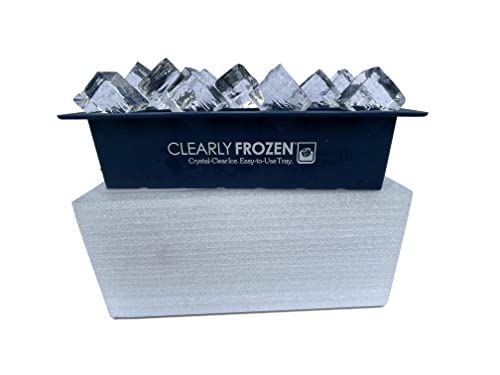 ClearlyFrozen Transparente Eiswürfelform mit hoher Kapazität (53,3 x 3,3 cm) für Zuhause mit verschiedenen Größen, erweiterbar auf 53,3 x 3,3 x 5,1 cm große Eisrechtecke von ClearlyFrozen