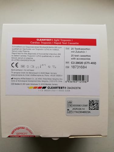ClearTest light Troponin I, 20 test cassettes with accessories ClearTest light Troponin I, 20 test cassettes with accessories von Cleartest light