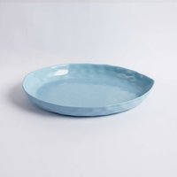 Blaue Keramik Teller| Seitenplatte| Große Platte| Pasta Geschirr| Küche Dekor| Housewarminggeschenk| Geschenk Für Frau von Cleimade