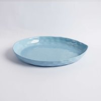 Blaue Keramik Teller| Seitenplatte| Große Platte| Pasta Geschirr| Küche Dekor| Housewarminggeschenk| Geschenk Für Frau von Phuogxdecor