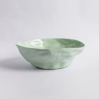 Grüne Keramik Servierschüssel| Salatschüssel| Snack Bowl| Obstschale| Geschirr| Küche Dekor| Housewarminggeschenk| Geschenk Für Frau von Cleimade