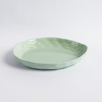 Grüner Keramik Speiseteller| Seitenteller| Großer Teller| Pasta Geschirr| Küchendeko| Geschenk Zur Wohnungserwärmung| Für Frau von Cleimade