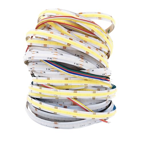 COB CCT/RGB/RGBW/RGBCCT LED-Lichtleiste LEDs/m Hochdichte flexible FOB COB RA90 lineare dimmbare LED-Leuchten DC12V/24V (RGB+CCT (12mm), DC 24V) von Cleiscry