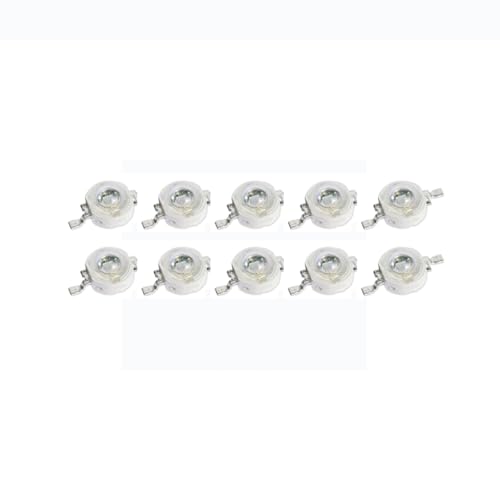 Cleiscry 10 pcs High Power Led Chip 3W UV 365-370nm DC 3.2V -3.8V SMD COB Licht Emitter Komponenten Diode 3 W Birne DIY Beleuchtung (3W 365nm (keine PCB)) von Cleiscry