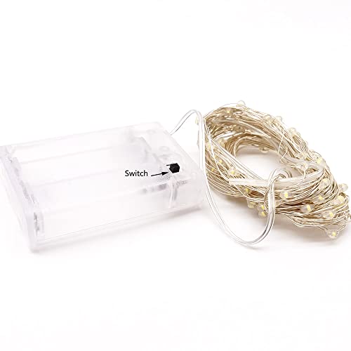 Cleiscry 1pcs 2M 3M 5M 10M geführte Lichterkette Kupfer Draht USB oder batteriebetriebene geführte Schnur Licht Fee Licht für Weihnachtslichter Hochzeitsfeier (Blaues Licht (B), Box 3*AA 3Meter) von Cleiscry